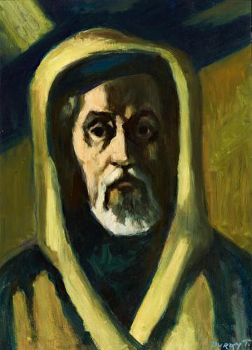 Tibor Duray: Self-portrait in Yellow Hood 