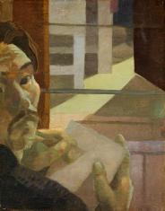 Tibor Duray: Self-portrait in front of Window 